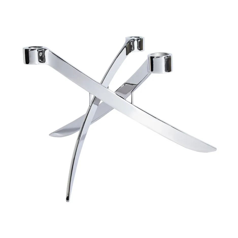 Bougeoir 3 bras Uyuni Lightarch, Chrome Uyuni Lighting