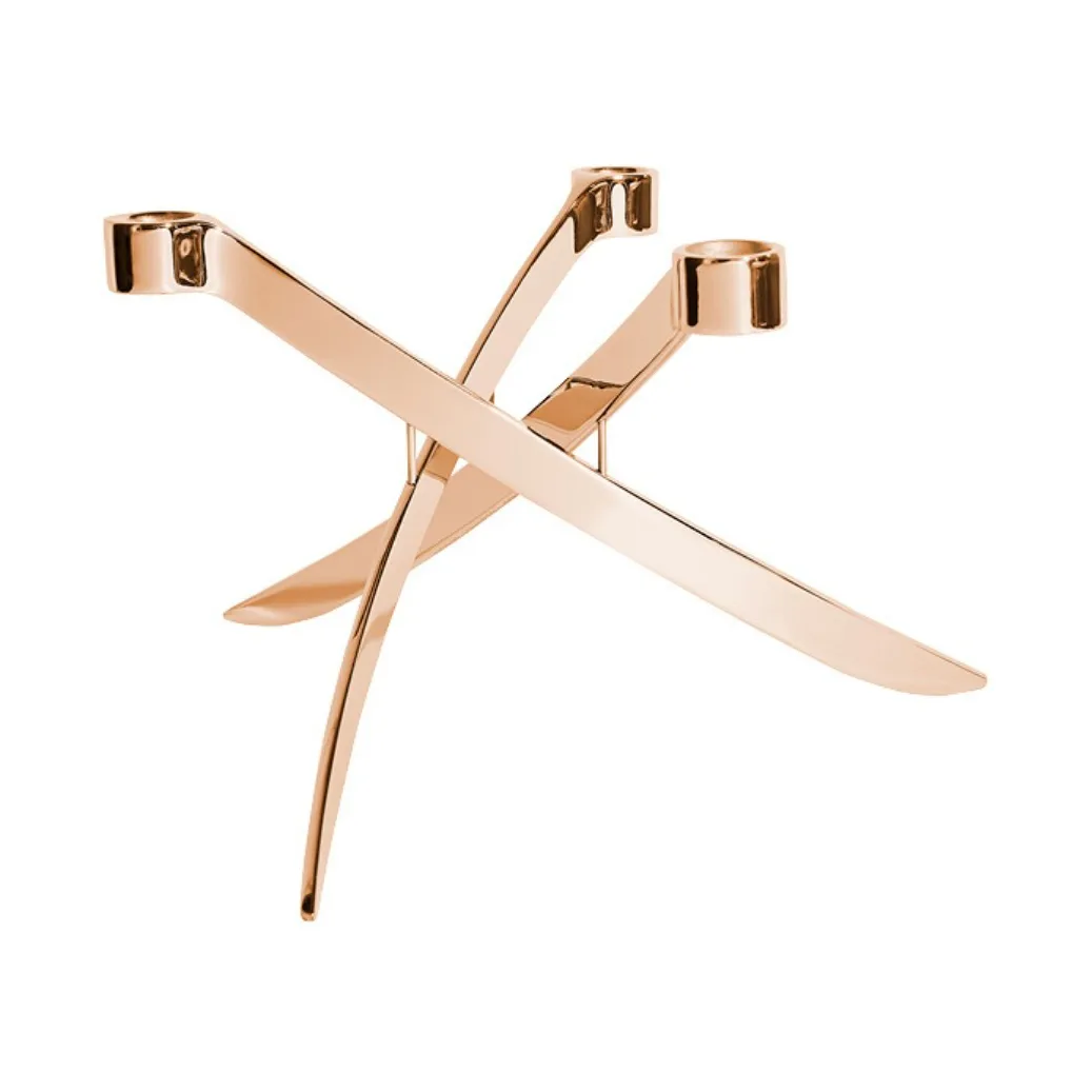 Bougeoir 3 bras Uyuni Lightarch, Or rose Uyuni Lighting