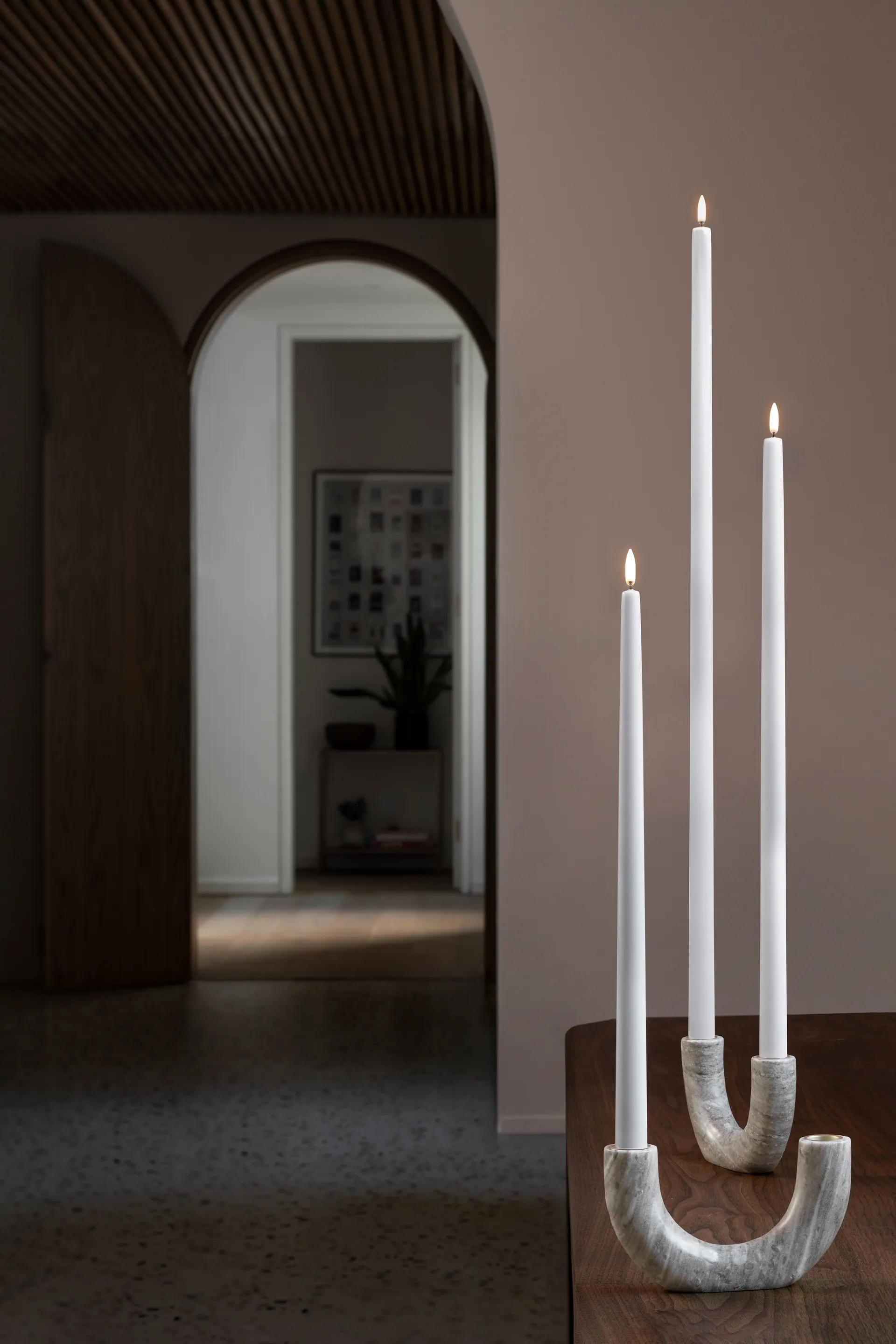 Bougie à chandelier Uyuni LED blanc Lot de 2, Ø2,3x25,2 cm Uyuni Lighting