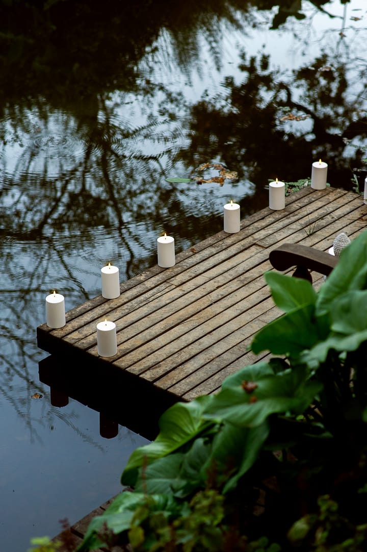 Bougie bloc Uyuni Outdoor LED blanc, 12,8 cm Uyuni Lighting