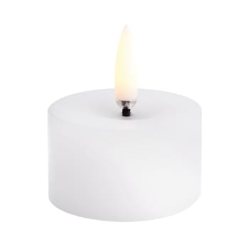 Bougie LED en bloc Uyuni Melted - Blanc, Ø5x2,8 cm - Uyuni Lighting