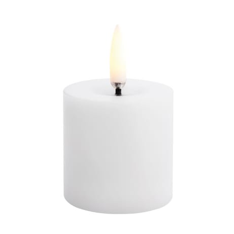 Bougie LED en bloc Uyuni Melted - Blanc, Ø5x4,5 cm - Uyuni Lighting