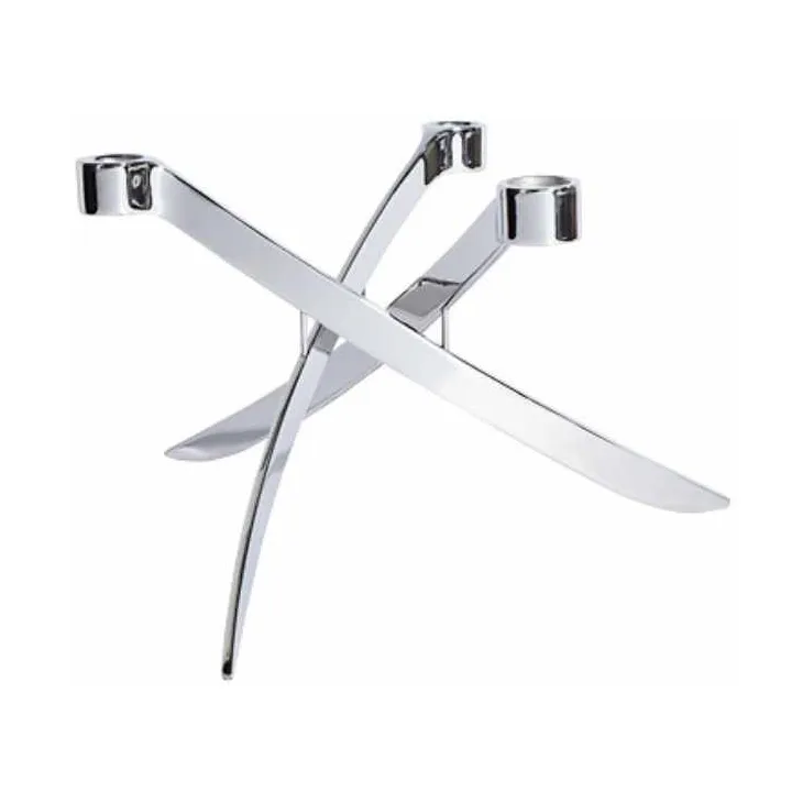 Mini bougeoir 3 bras Uyuni Lightarch, Chrome Uyuni Lighting