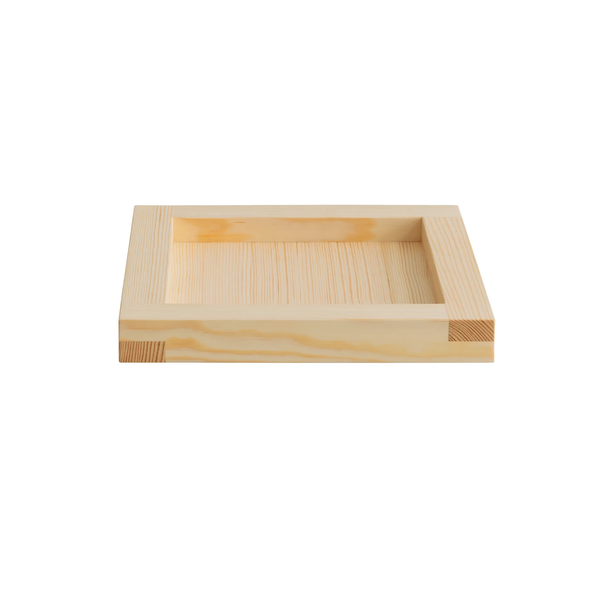 009 Tray plateau, Pin en huile-cire, 33x33x6 cm Vaarnii