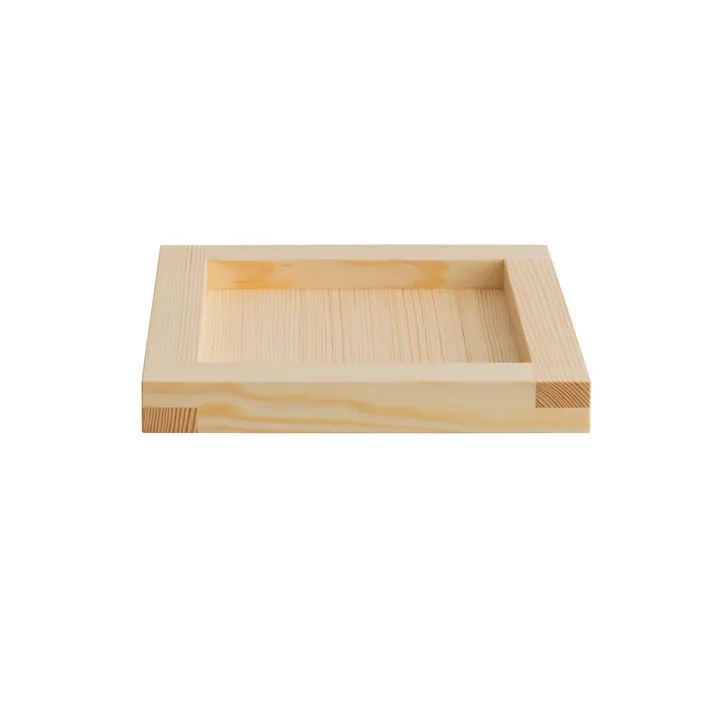 009 Tray plateau - Pin en huile-cire, 33x33x6 cm - Vaarnii