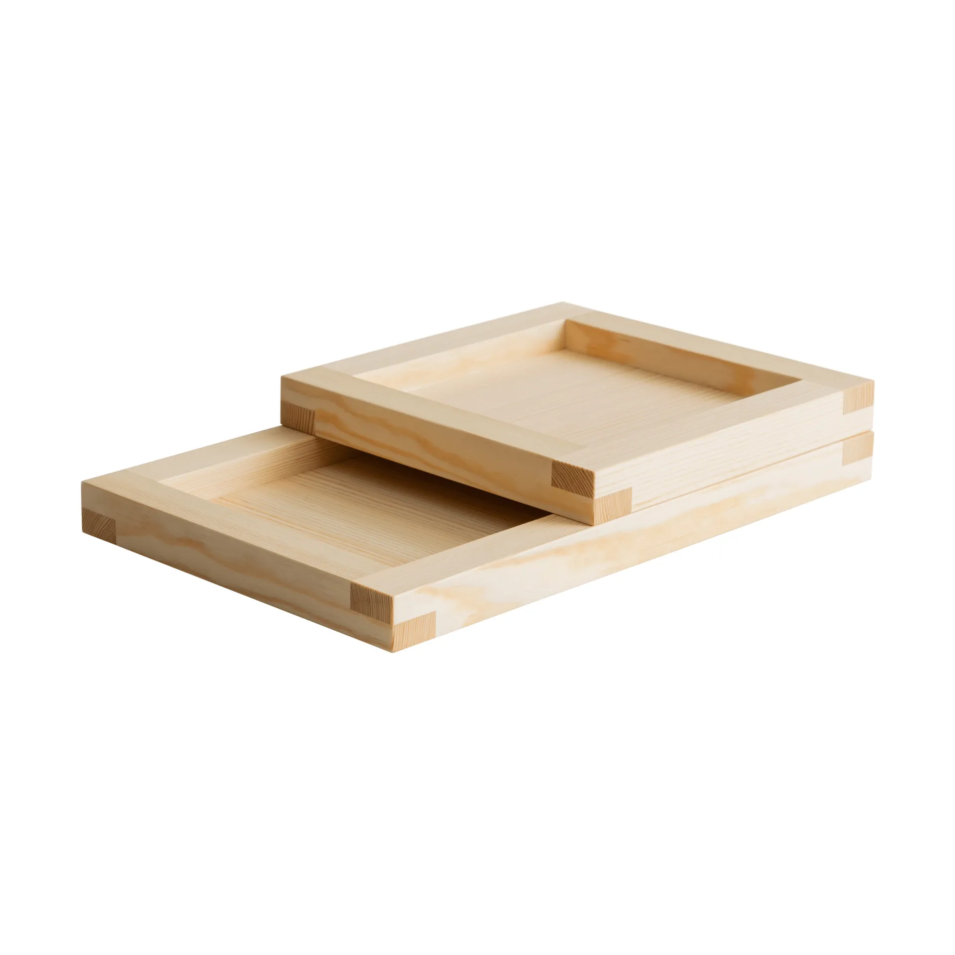 009 Tray plateau, Pin en huile-cire, 33x33x6 cm Vaarnii