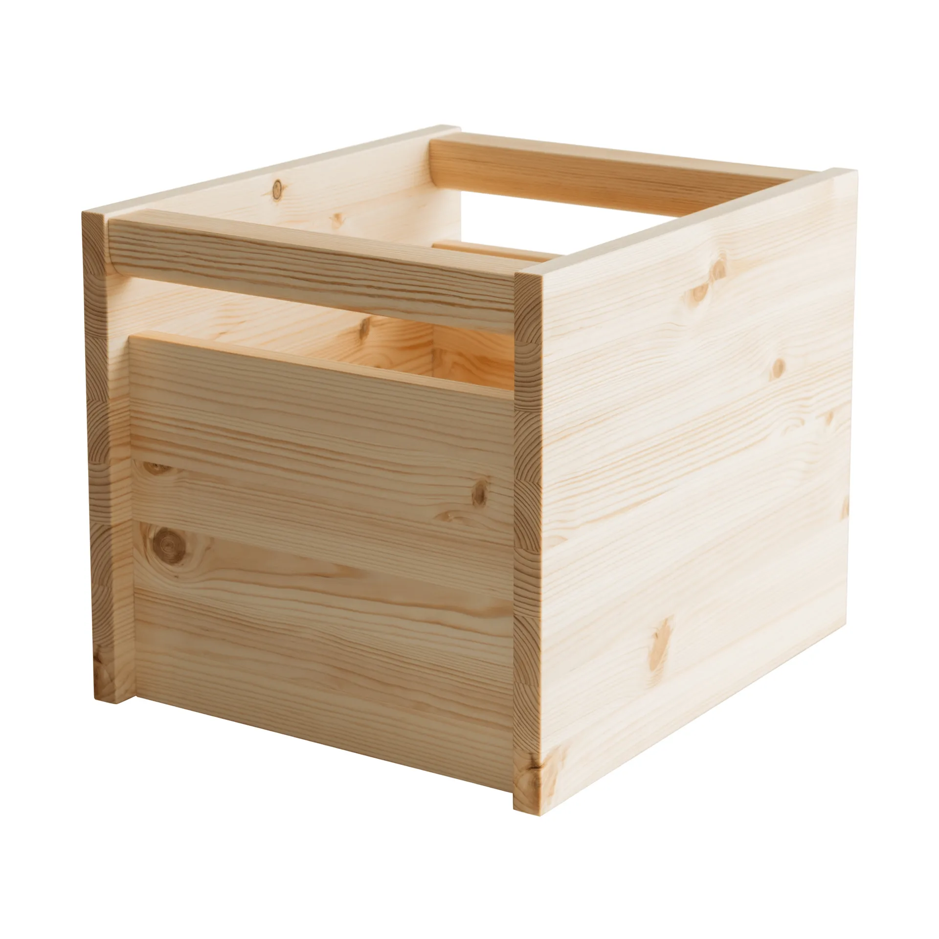 020 Koppa Crate boîte de rangement, Pin en finition huilée, taille L 38x43x36 cm Vaarnii