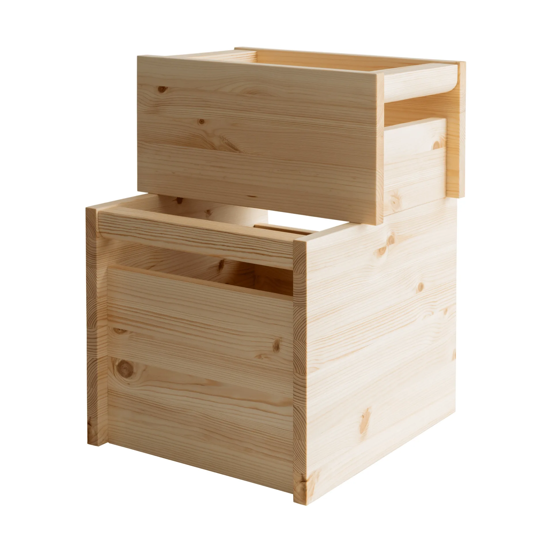 020 Koppa Crate boîte de rangement, Pin en finition huilée, taille L 38x43x36 cm Vaarnii