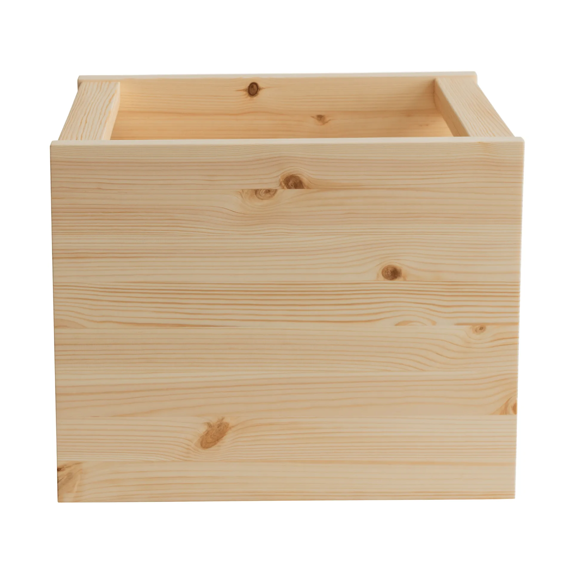 020 Koppa Crate boîte de rangement, Pin en finition huilée, taille L 38x43x36 cm Vaarnii