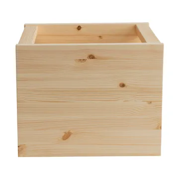 020 Koppa Crate boîte de rangement - Pin en finition huilée, taille L 38x43x36 cm - Vaarnii