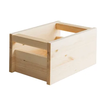 020 Koppa Crate boîte de rangement - Pin en finition huilée, taille S, 29x43x22 cm - Vaarnii