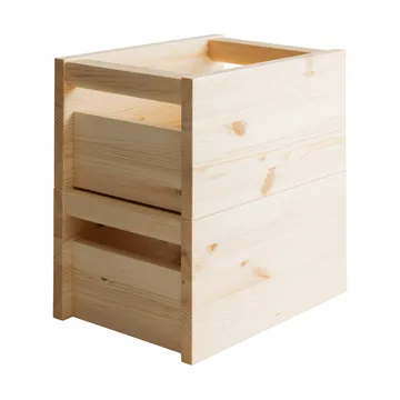 020 Koppa Crate boîte de rangement - Pin en finition huilée, taille S, 29x43x22 cm - Vaarnii