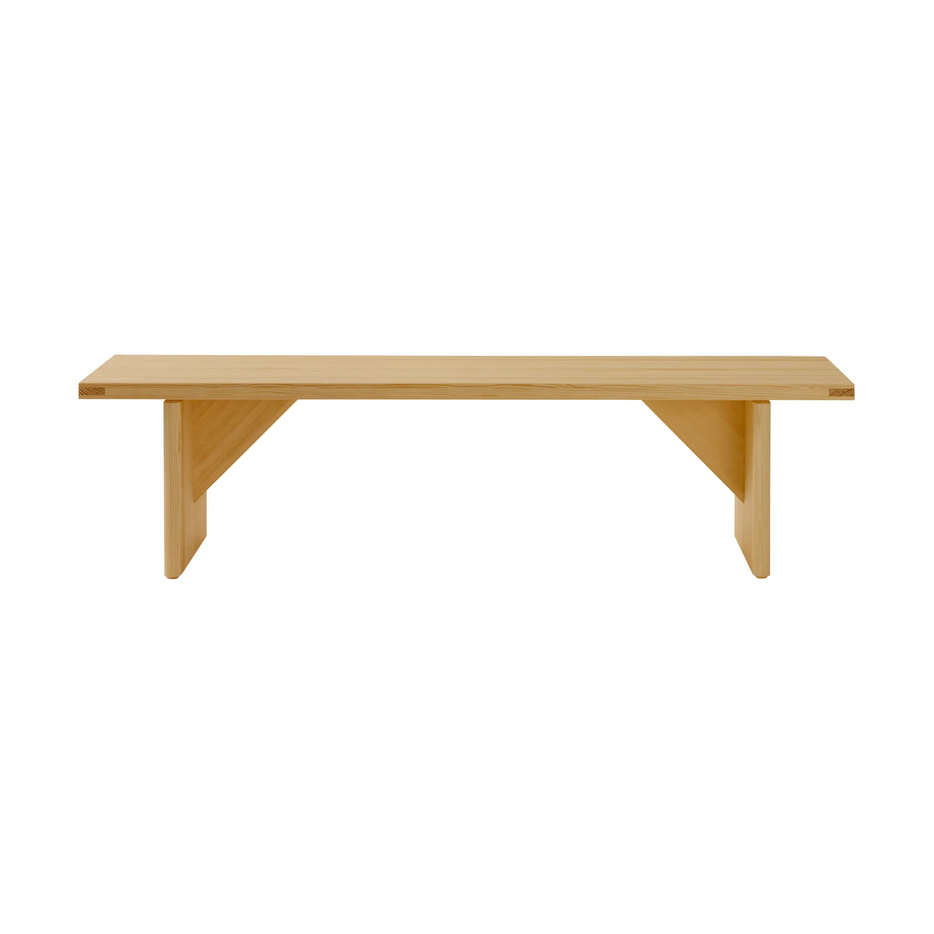 Banc 012 Kolmio Bench, Pin en huile-cire mat, 176x42x45 cm Vaarnii