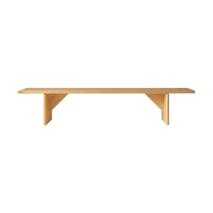 Banc 012 Kolmio Bench - Pin en huile-cire mat, 227×42×45 cm - Vaarnii