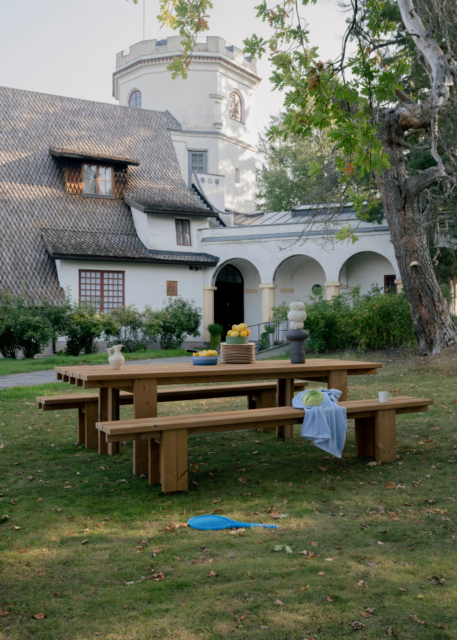 Banc 013 Osa Outdoor Bench, Pin traité thermiquement, 182×37×49 cm Vaarnii