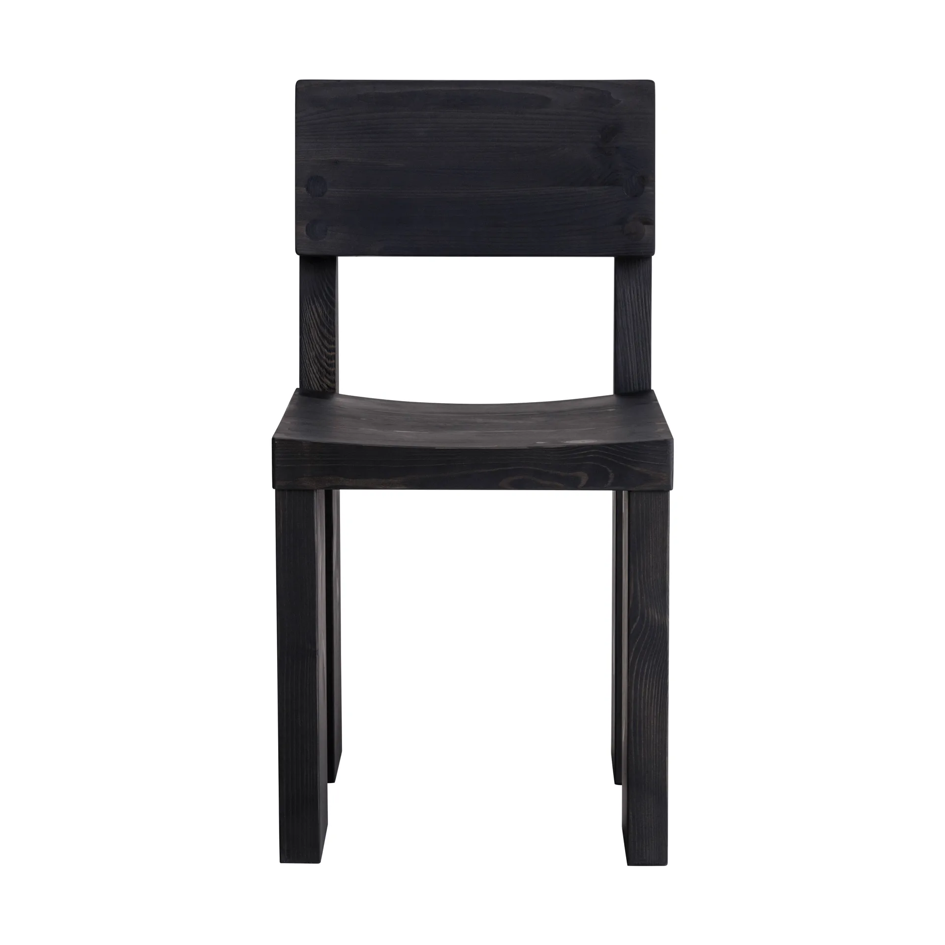 Chaise 001 Dining Chair, Pin noir teinté Vaarnii