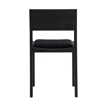 Chaise 016 Maasto Dining Chair - Pin de couleur noire, face avant habillée en noir - Vaarnii