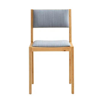 Chaise 016 Maasto Dining Chair - Pin en huile-cire mat, face avant habillée gris - Vaarnii