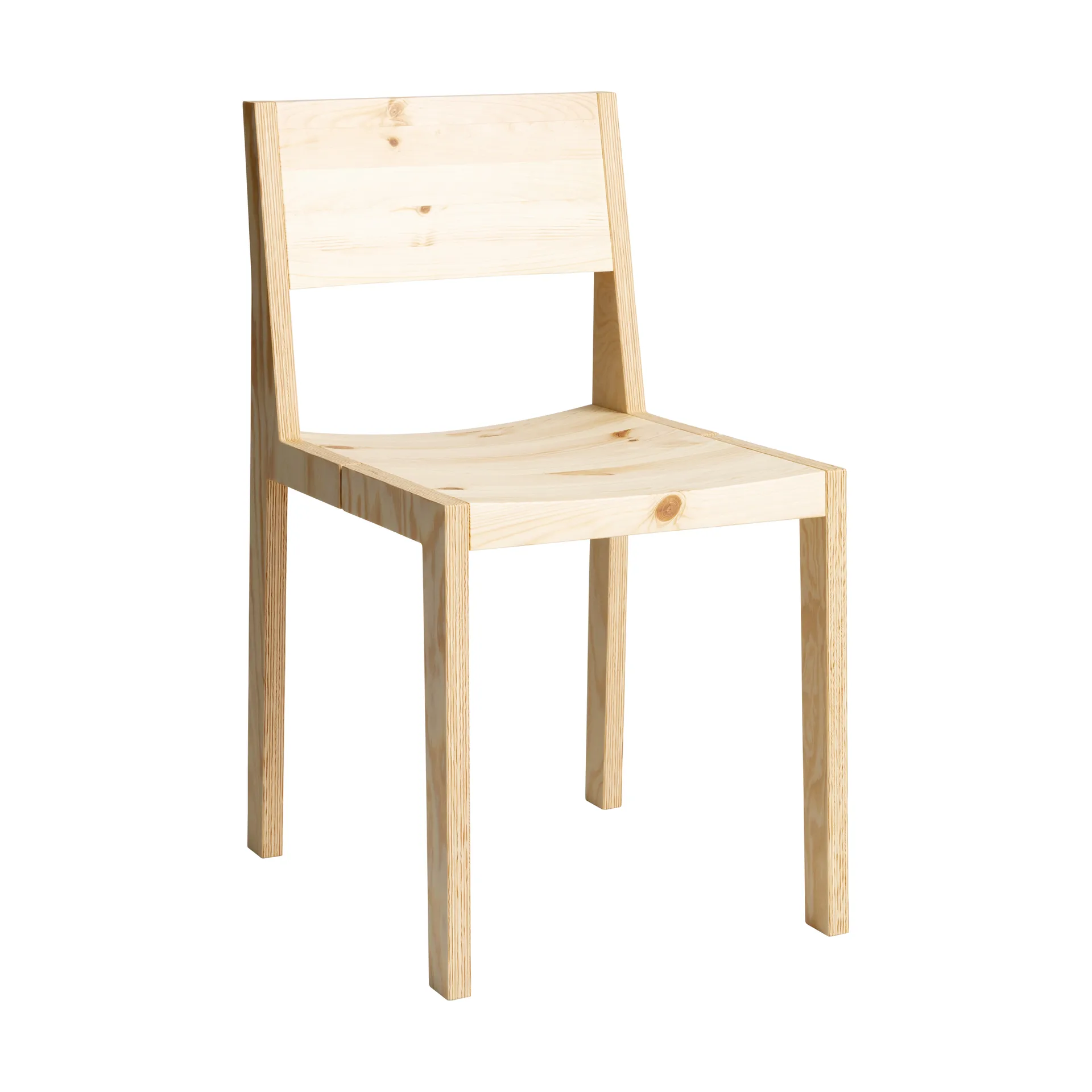 Chaise 016 Maasto Dining Chair, Pin en huile-cire mat Vaarnii