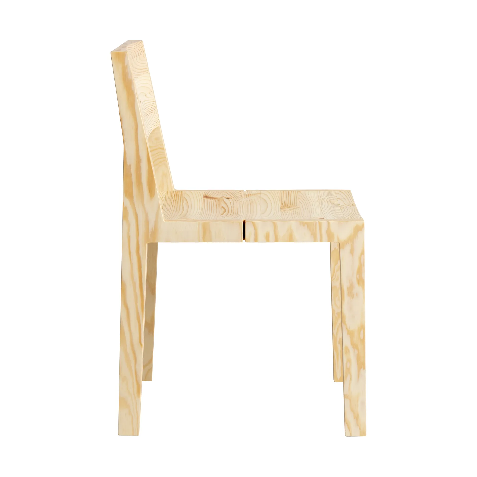 Chaise 016 Maasto Dining Chair, Pin en huile-cire mat Vaarnii
