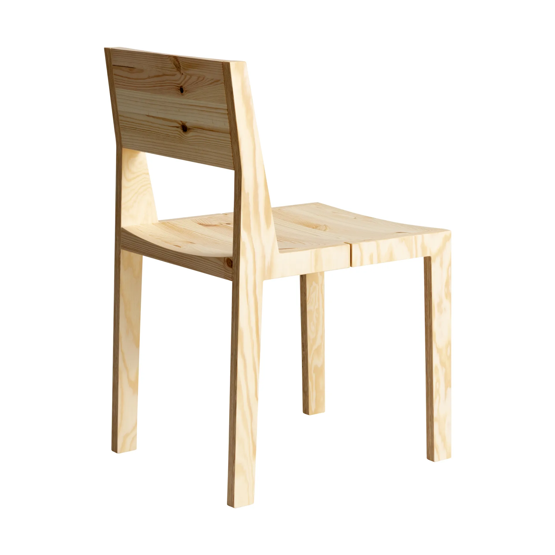Chaise 016 Maasto Dining Chair, Pin en huile-cire mat Vaarnii