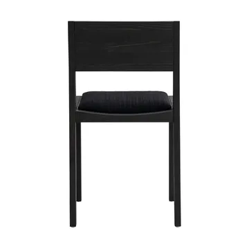 Chaise 016 Maasto Dining Chair - Pin noir teinté, assise rembourrée noire - Vaarnii