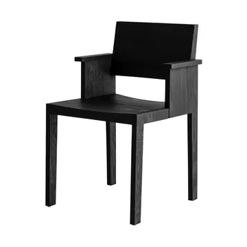 Fauteuil à accoudoirs 016 Maasto Dining Armchair - Pin teinté noir - Vaarnii