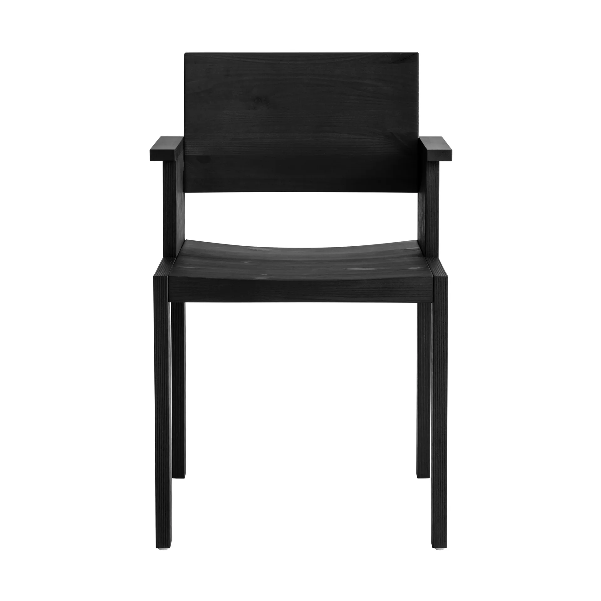 Fauteuil à accoudoirs 016 Maasto Dining Armchair, Pin teinté noir Vaarnii