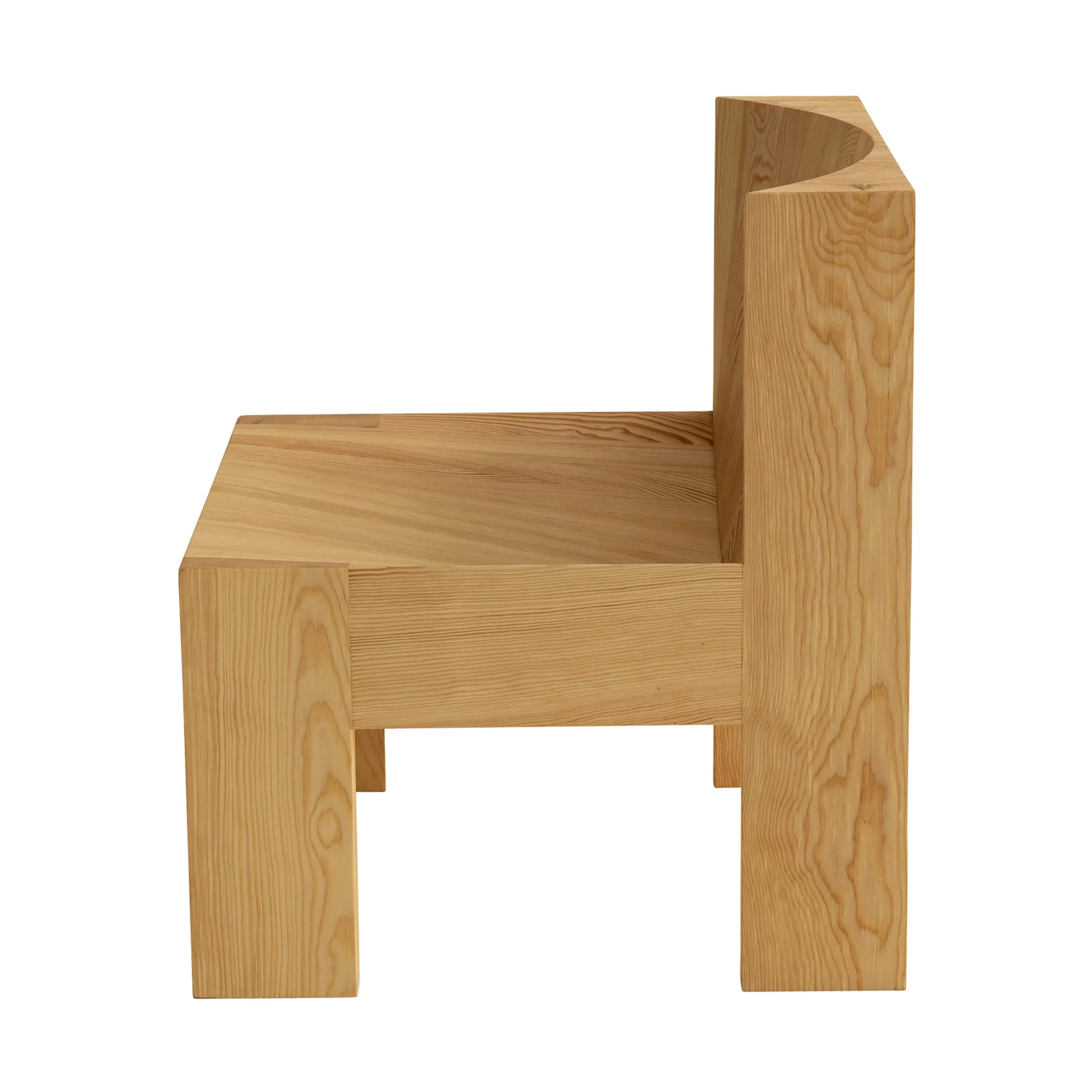 Fauteuil lounge 005 Lounge Chair, Pin en huile-cire mat Vaarnii