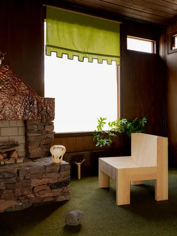 Fauteuil lounge 005 Lounge Chair - Pin en huile-cire mat - Vaarnii