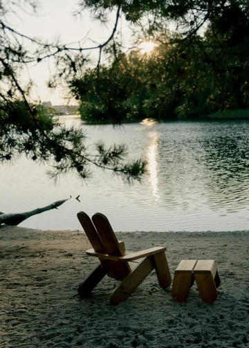 Fauteuil lounge 015 Peace Outdoor Lounge Chair - Pin traité thermiquement - Vaarnii