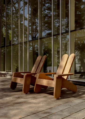 Fauteuil lounge 015 Peace Outdoor Lounge Chair - Pin traité thermiquement - Vaarnii