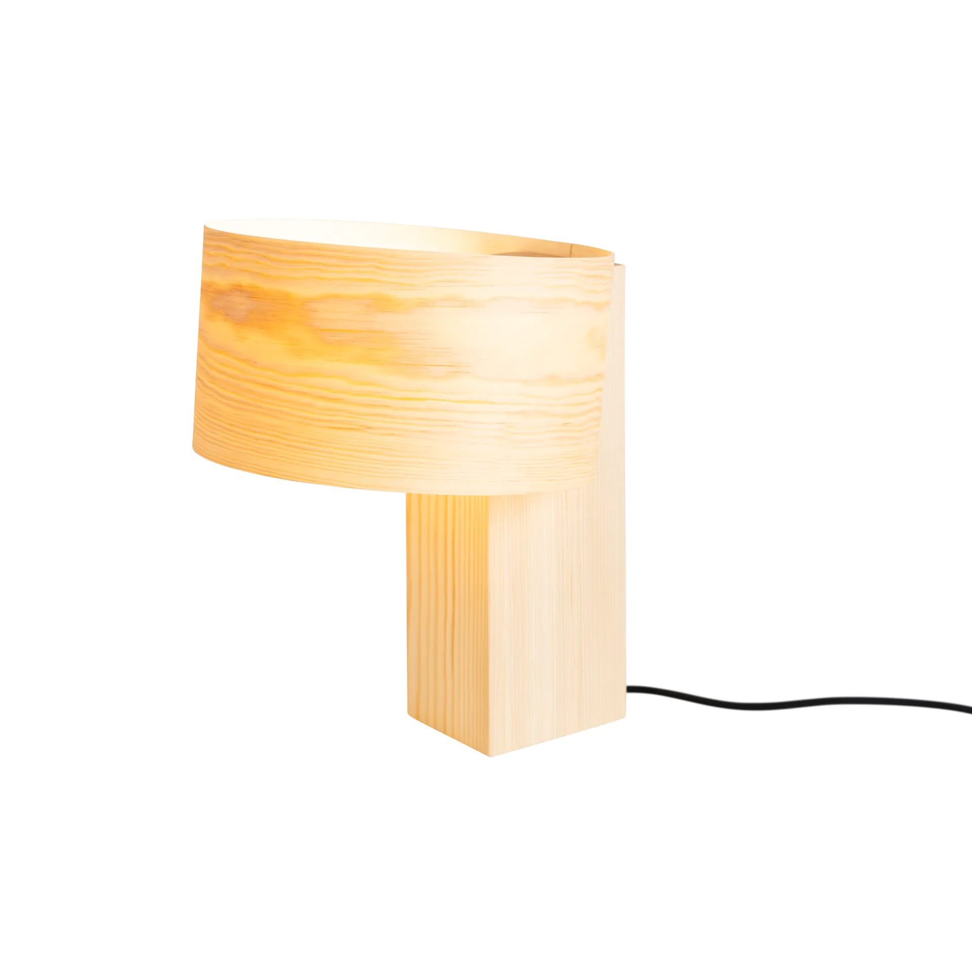 Lampe de table 018 Hoop Table Lamp, Pin en huile-cire mat, 34 cm Vaarnii