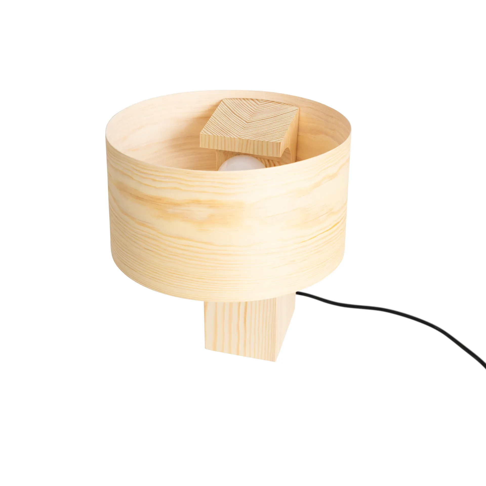 Lampe de table 018 Hoop Table Lamp, Pin en huile-cire mat, 34 cm Vaarnii