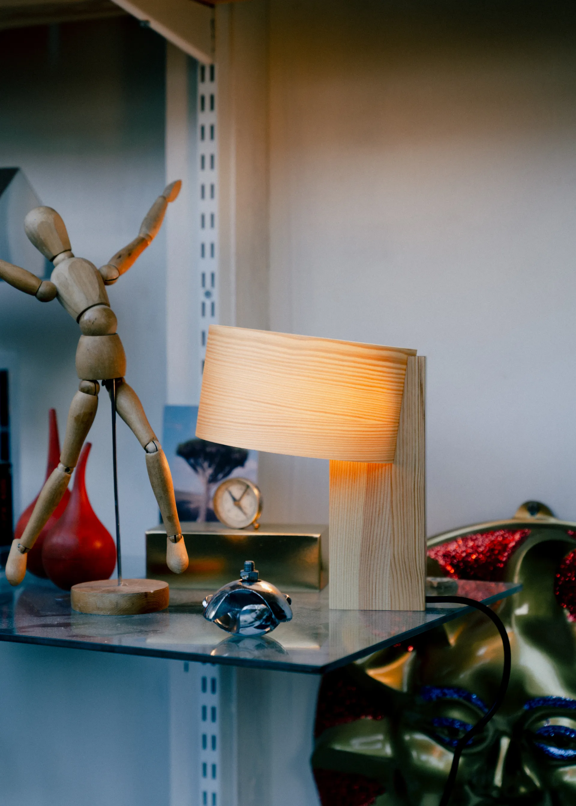 Lampe de table 018 Hoop Table Lamp, Pin en huile-cire mat, 34 cm Vaarnii