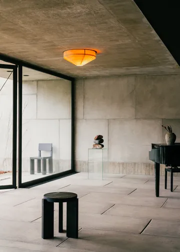 Plafonnier 1005 Hans Ceiling Light - Pin huilé et ciré mat, Ø42 cm - Vaarnii