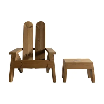 Pouf repos-pieds 015 Peace Outdoor Foot Stool - Pin traité thermiquement - Vaarnii