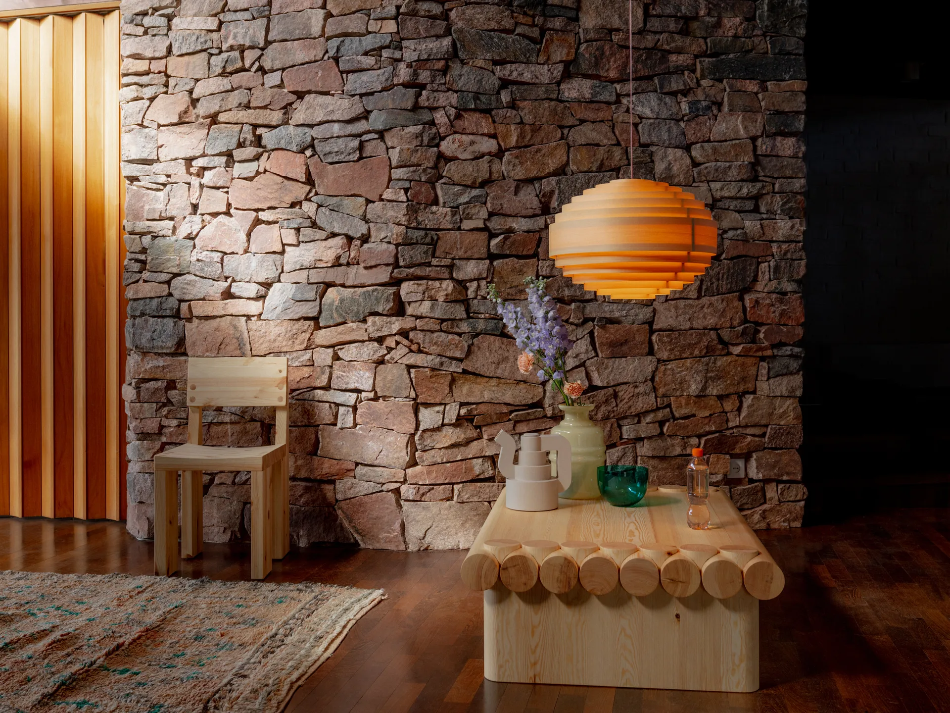 Suspension 1002 Hans Pendant, Pin en huile-cire mat, XL Ø70 cm Vaarnii