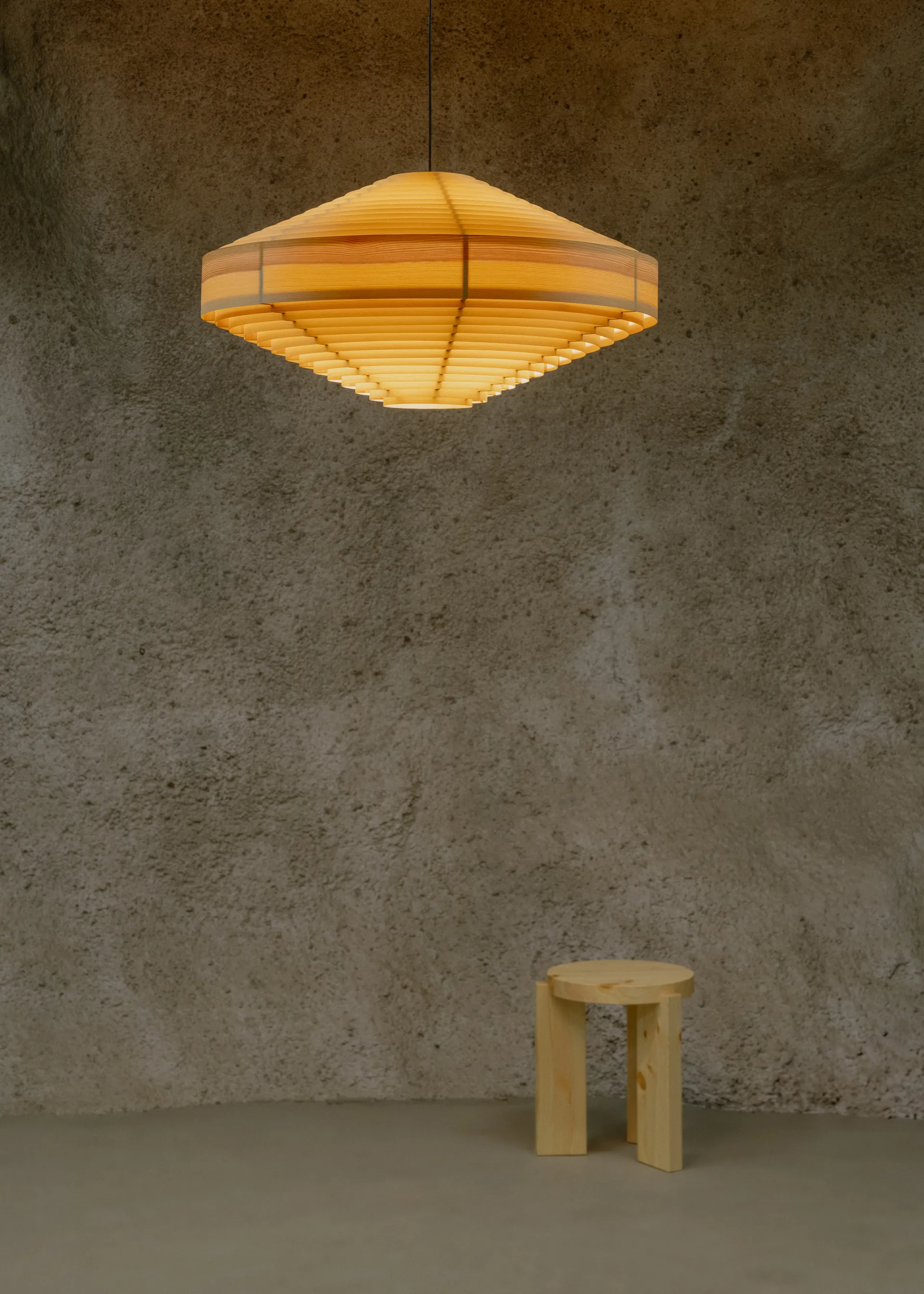 Suspension 1003 Hans Pendant, Pin en huile-cire mat, XL Ø90 cm Vaarnii