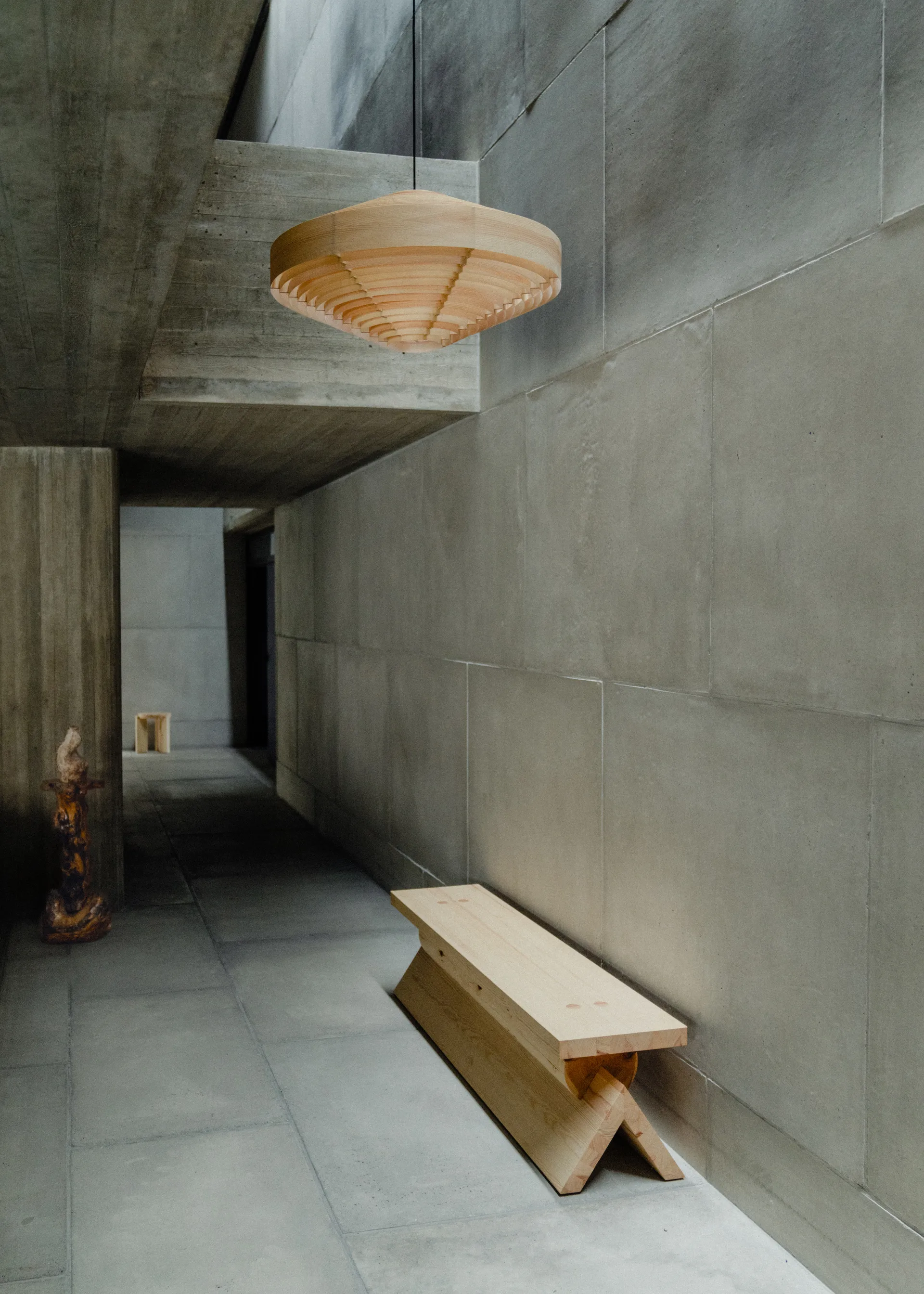 Suspension 1003 Hans Pendant, Pin en huile-cire mat, XL Ø90 cm Vaarnii