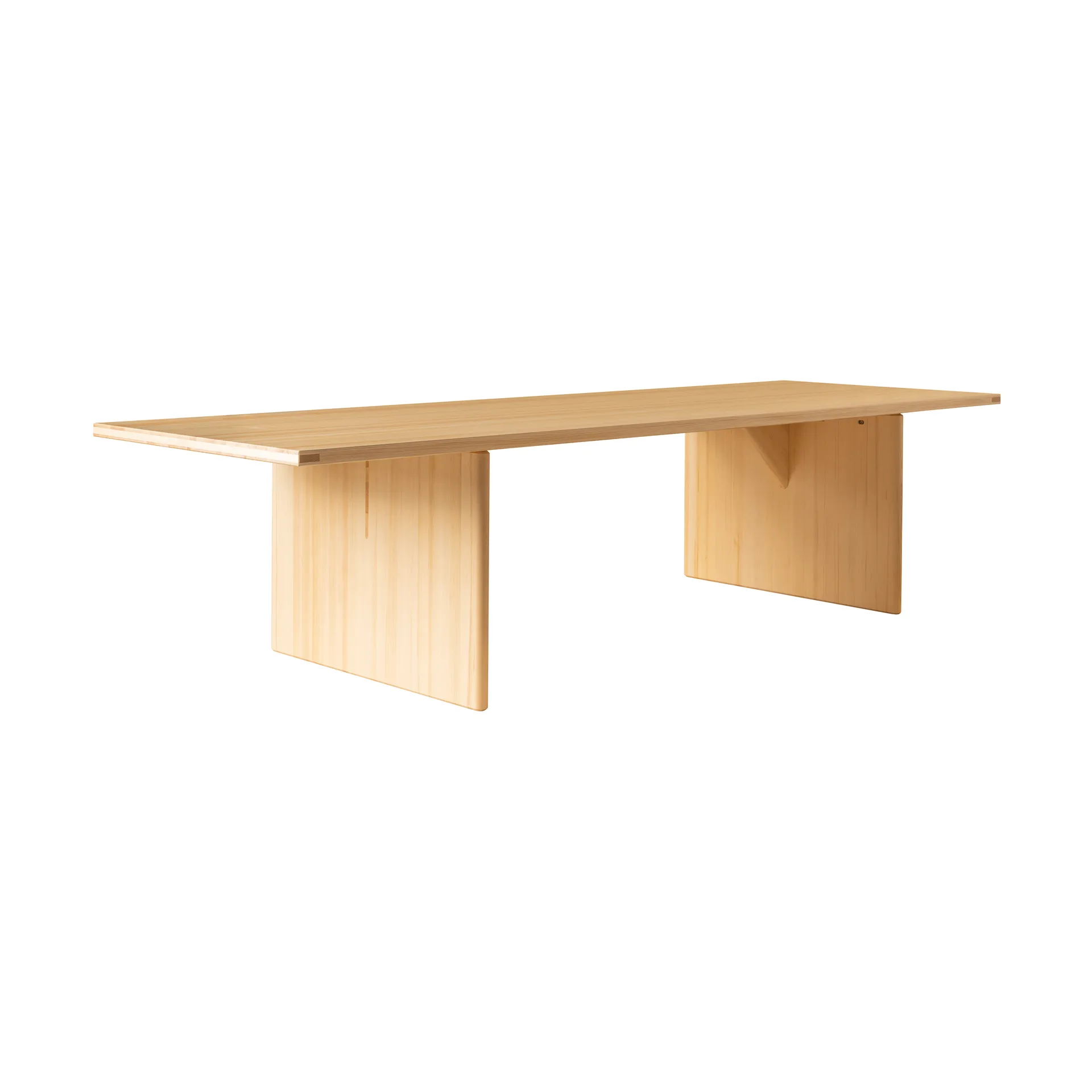 Table 012 Kolmio Dining Table, Pin en huile-cire mat, 305×99×72 cm Vaarnii