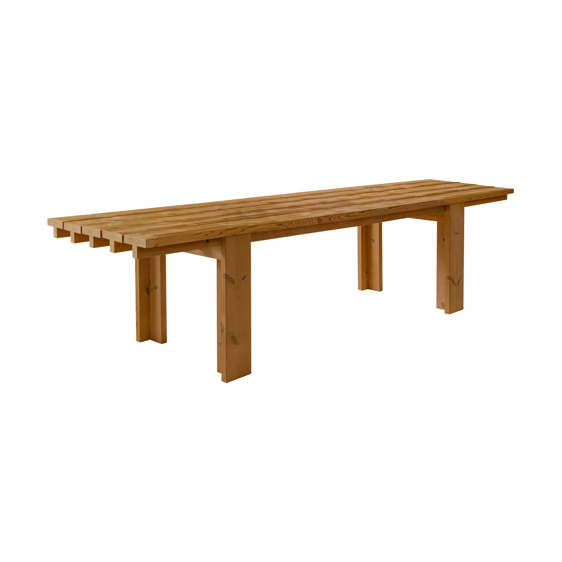Table 013 Osa Outdoor Table, Pin traité thermiquement, 333×94×78 cm Vaarnii
