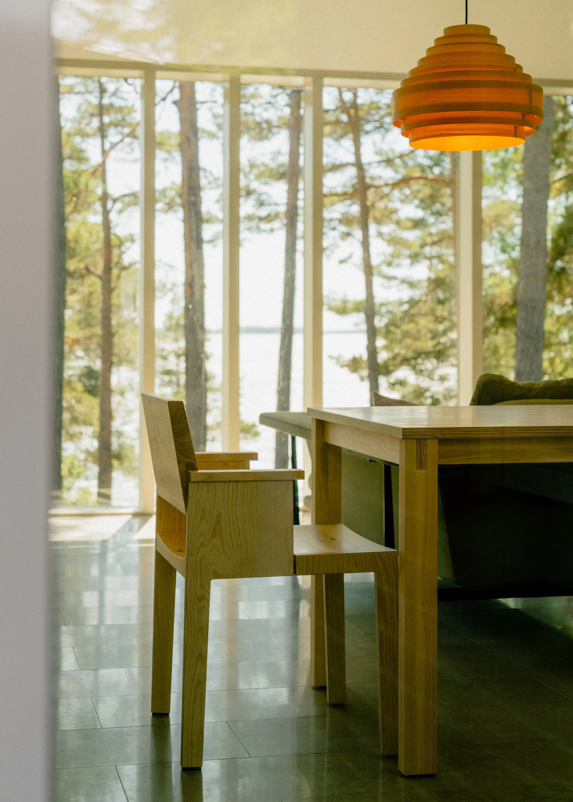 Table 016 Maasto Table, Pin en huile-cire mat, 200×90×75 cm Vaarnii