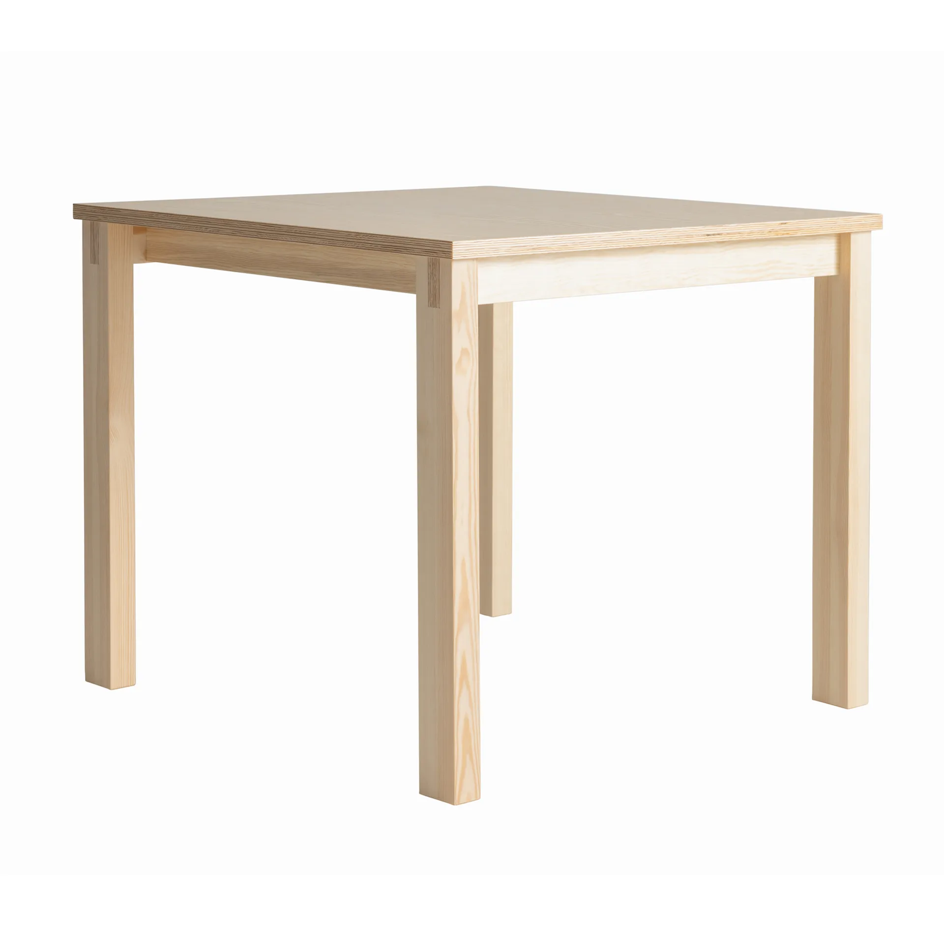 Table 016 Maasto Table, Pin en huile-cire mat, 90×90×75 cm Vaarnii