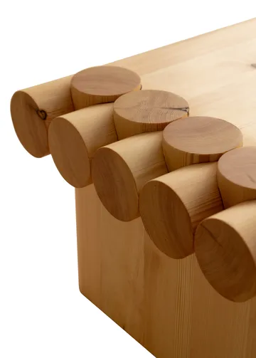 Table basse 004 Coffee Table - Pin en huile-cire mat, 120x80x35 cm - Vaarnii