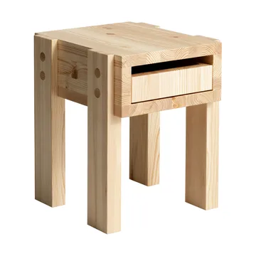 Table d’appoint 003 Stilts Side Table - Pin en huile-cire mat, 40x36x45 cm - Vaarnii