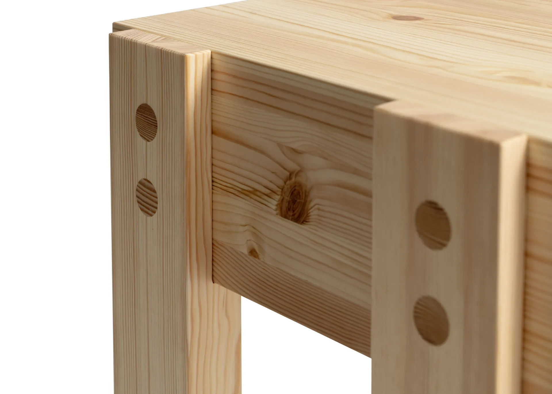 Table d’appoint 003 Stilts Side Table, Pin en huile-cire mat, 40x36x45 cm Vaarnii