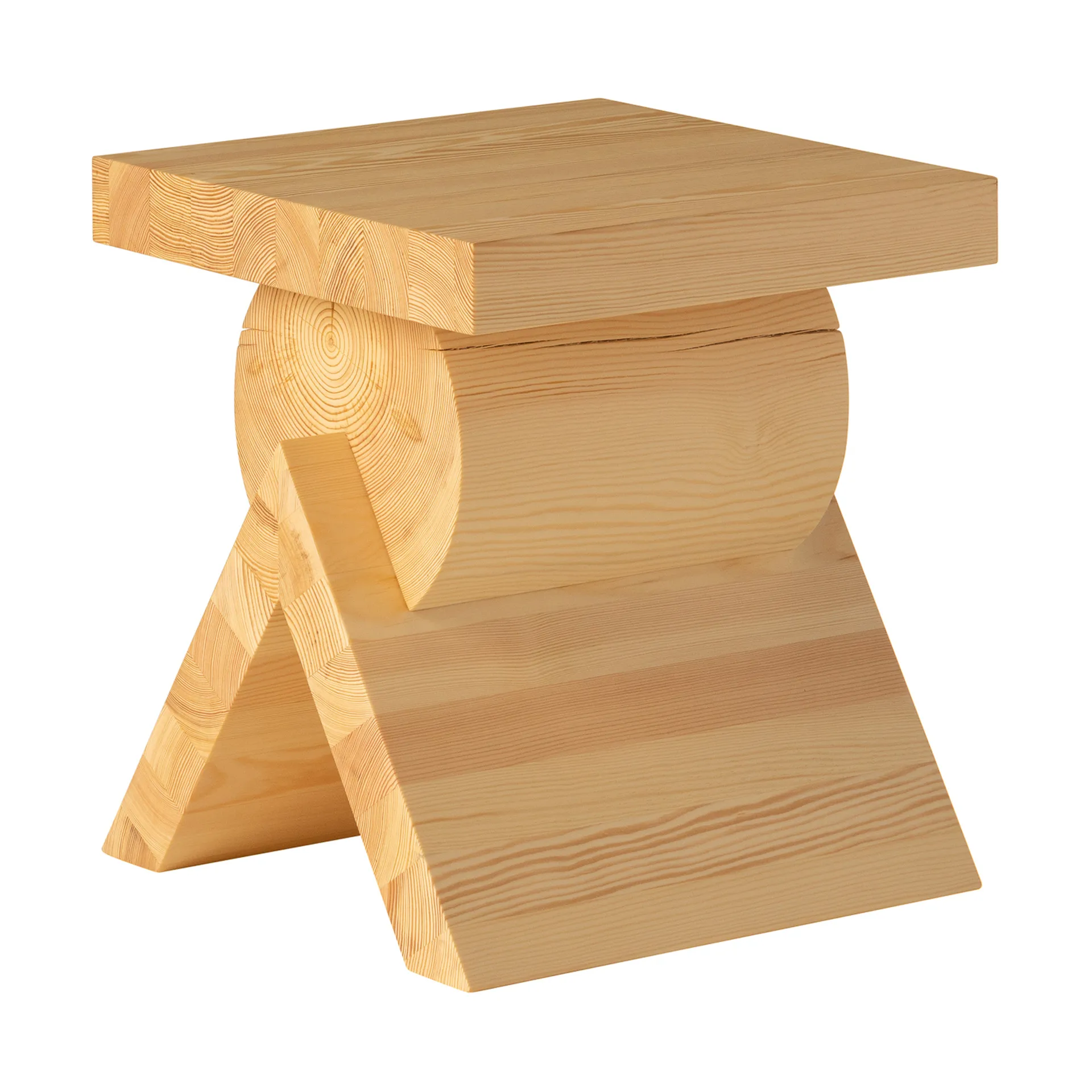 Table d’appoint 006 AA Side Table, Pin en huile-cire mat, 40x40x45 cm Vaarnii