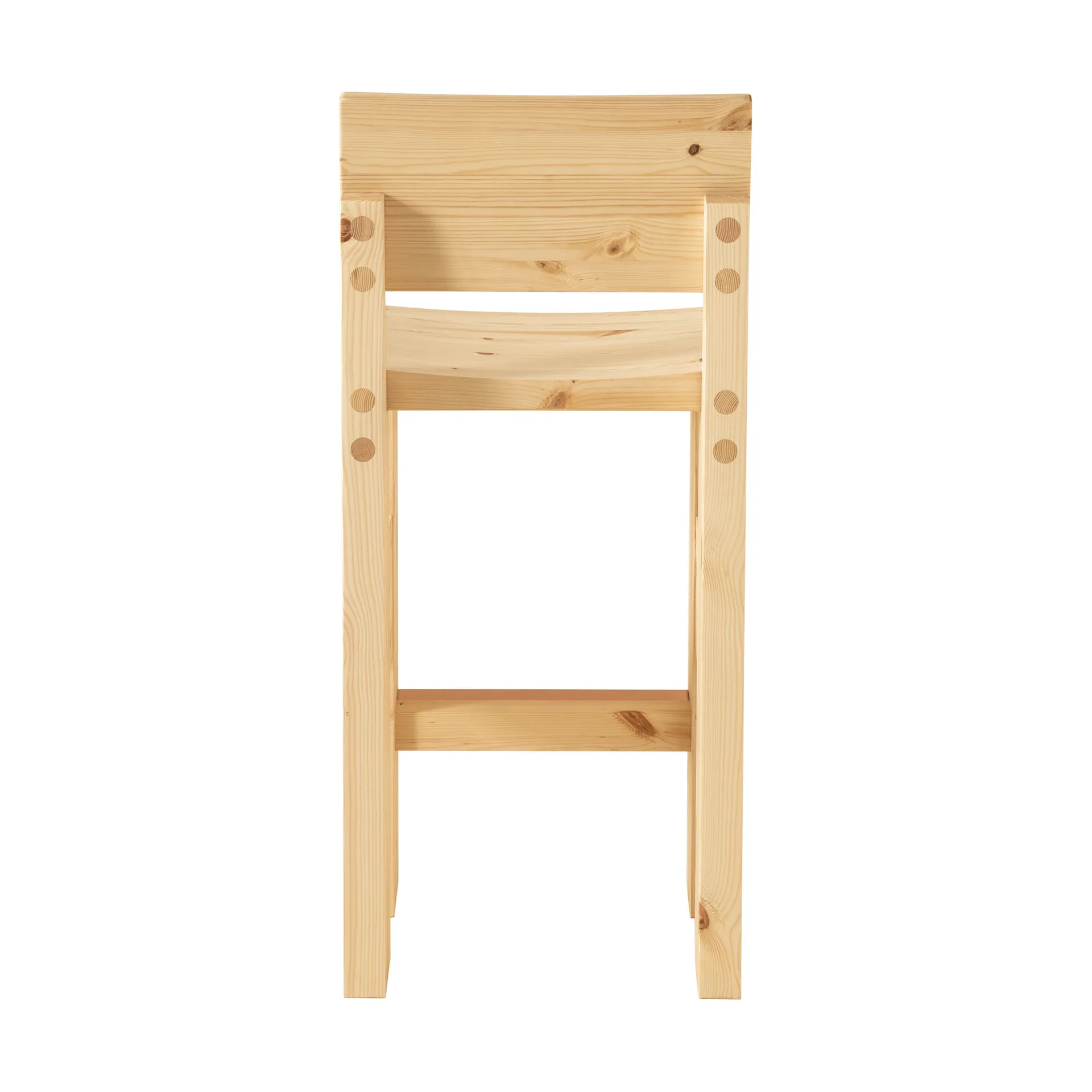 Tabouret de bar 001 Bar Stool, Pin en huile-cire mat, 65 cm Vaarnii