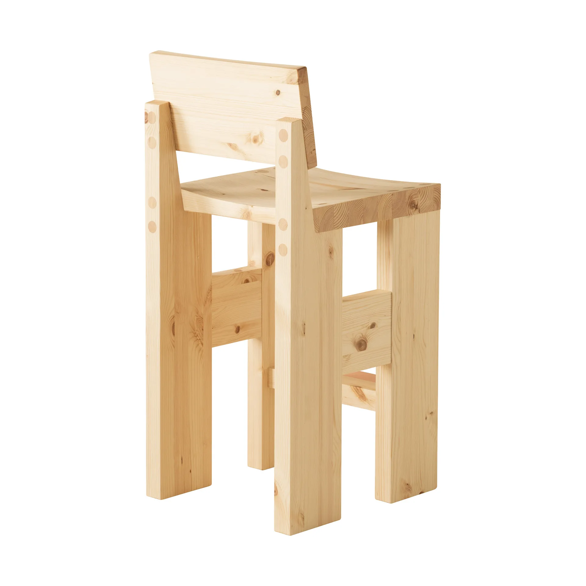 Tabouret de bar 001 Bar Stool, Pin en huile-cire mat, 65 cm Vaarnii